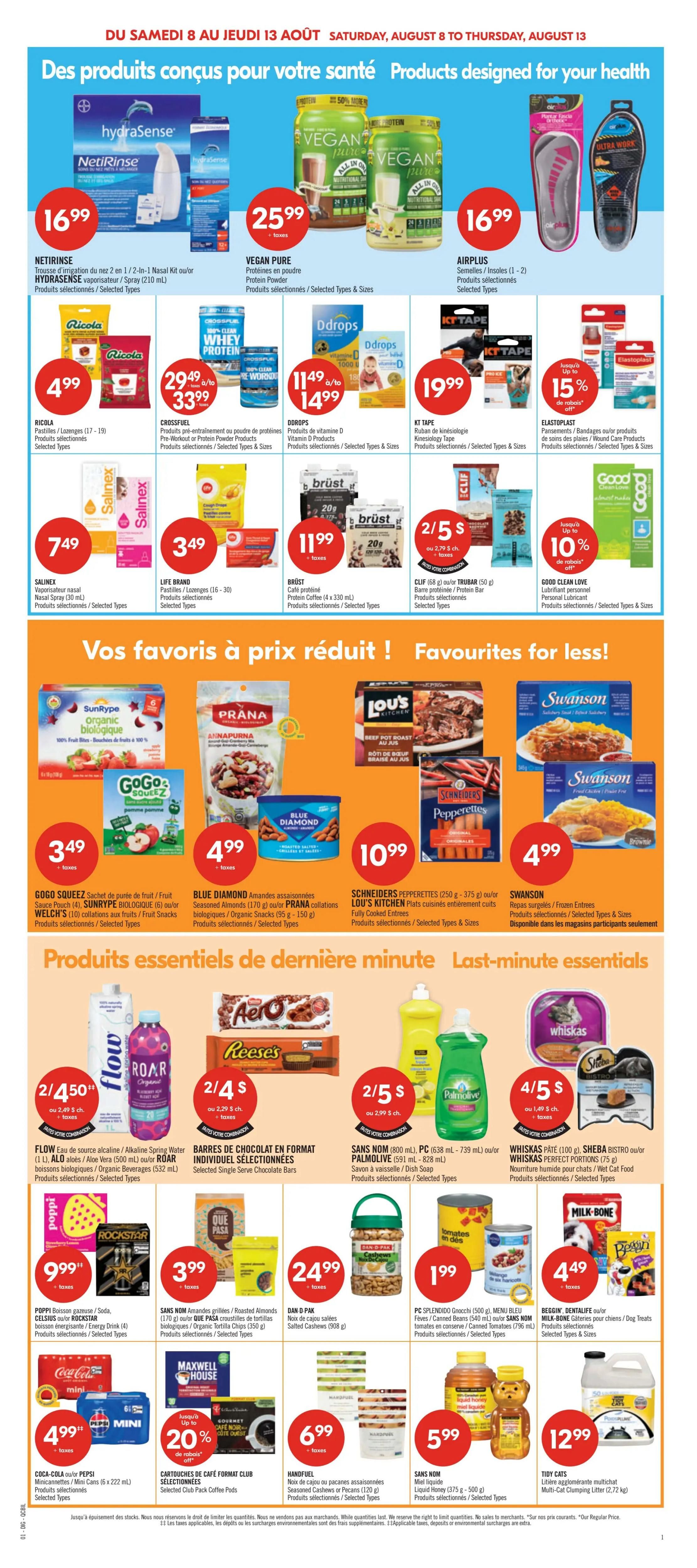 Pharmaprix Flyer August 8 to 13