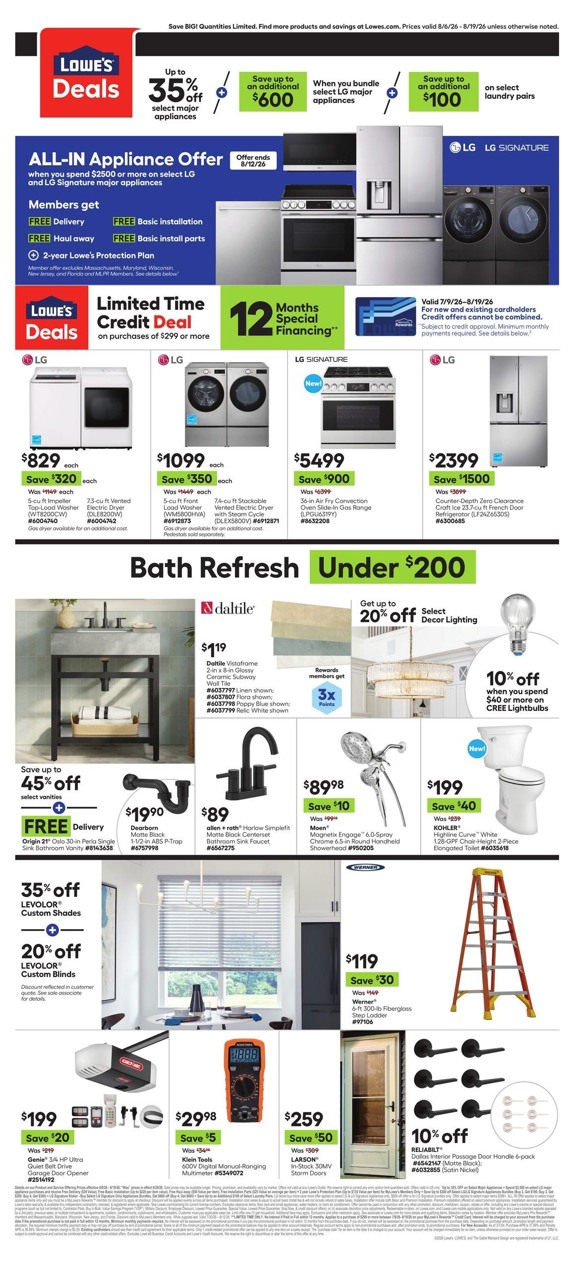 Lowe's (Rangely Area, CO) Weekly Ad August 6 - 19, 2026