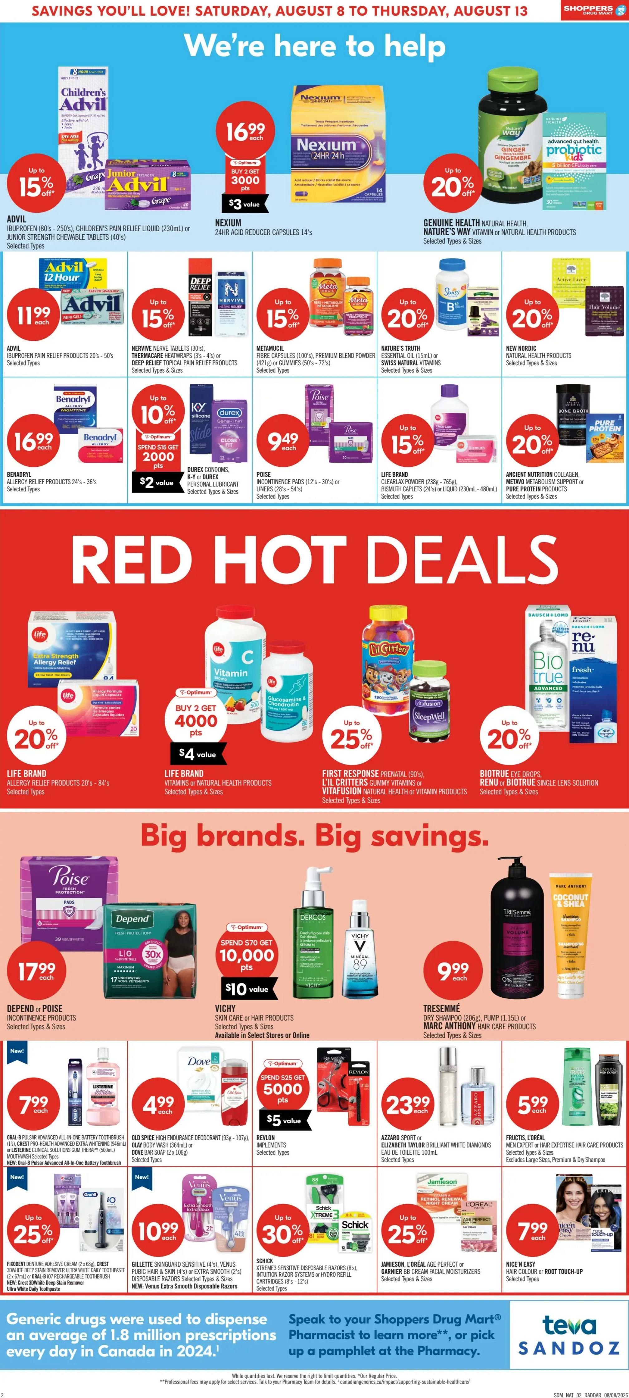 Shoppers Drug Mart (West) Flyer August 8 to 13