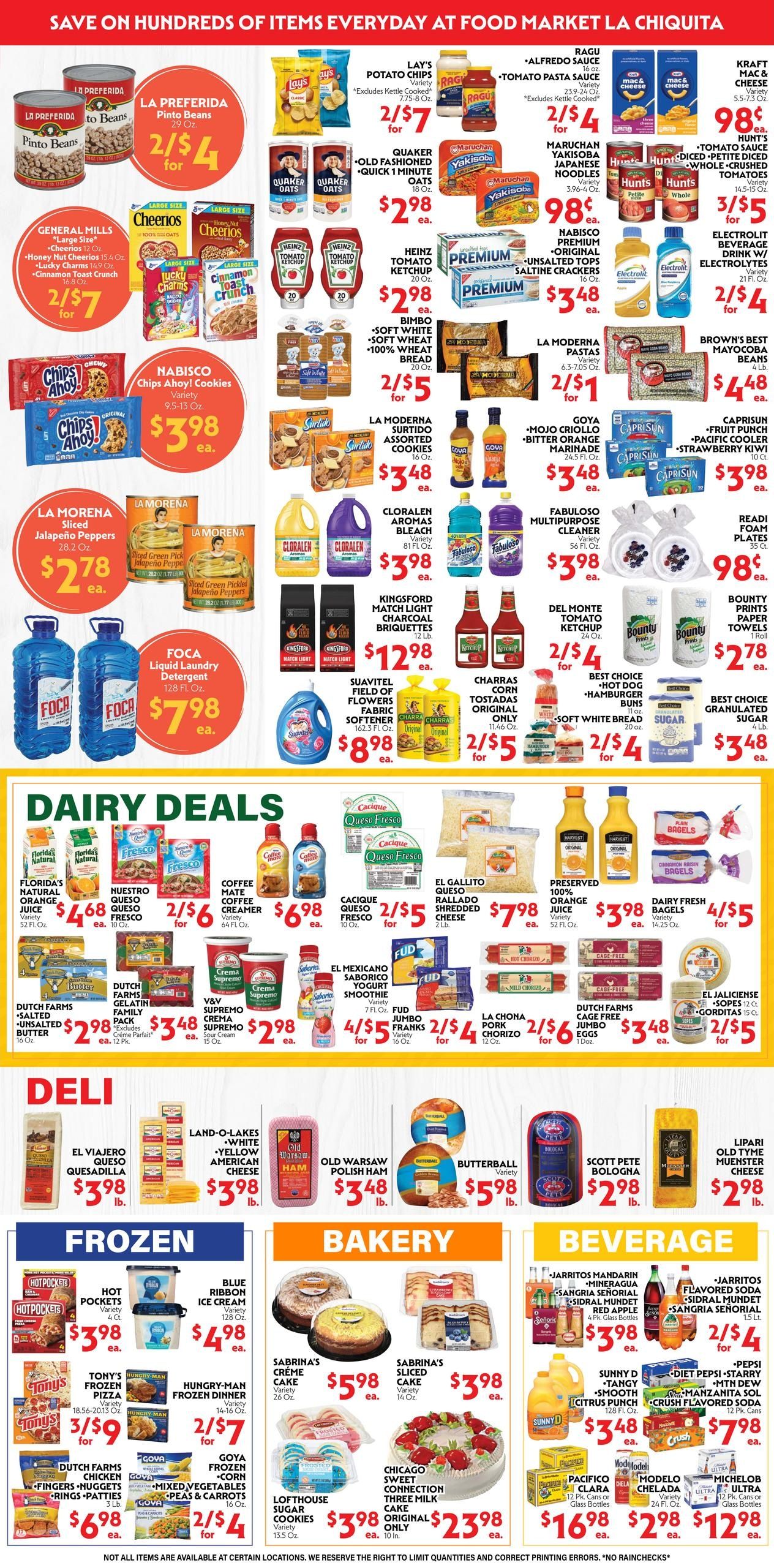 La Chiquita Food Market Weekly Ad August 5 - 11, 2026