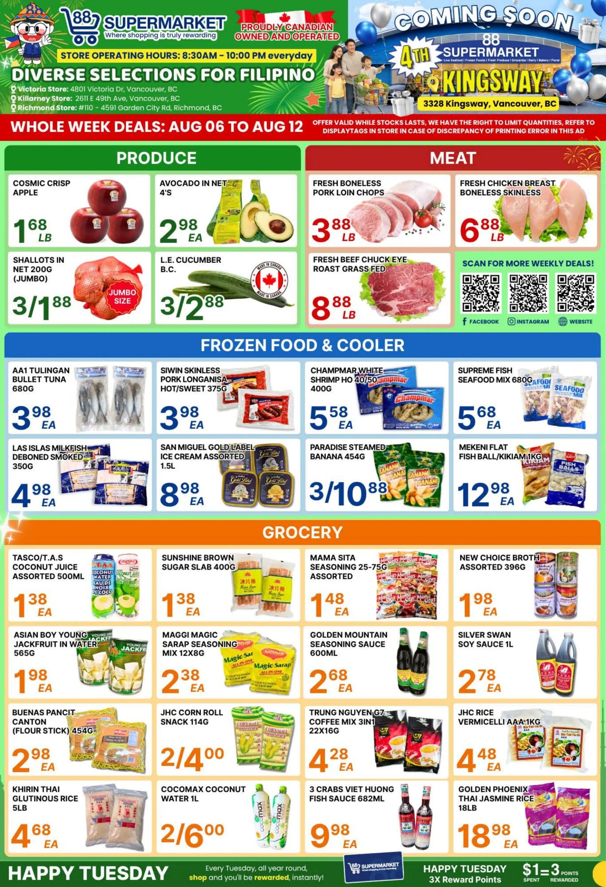 88 Supermarket Flyer August 6 to 12