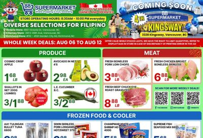 88 Supermarket Flyer August 6 to 12