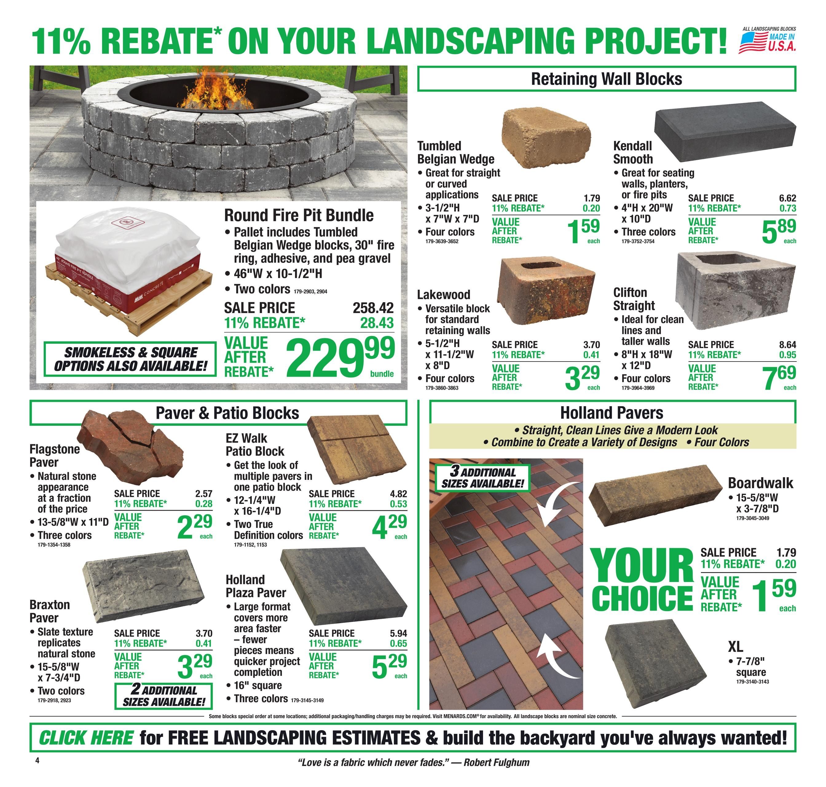 Menards (Lansing Area, MI) 11% Rebate Sale Weekly Ad August 6 - 17, 2026
