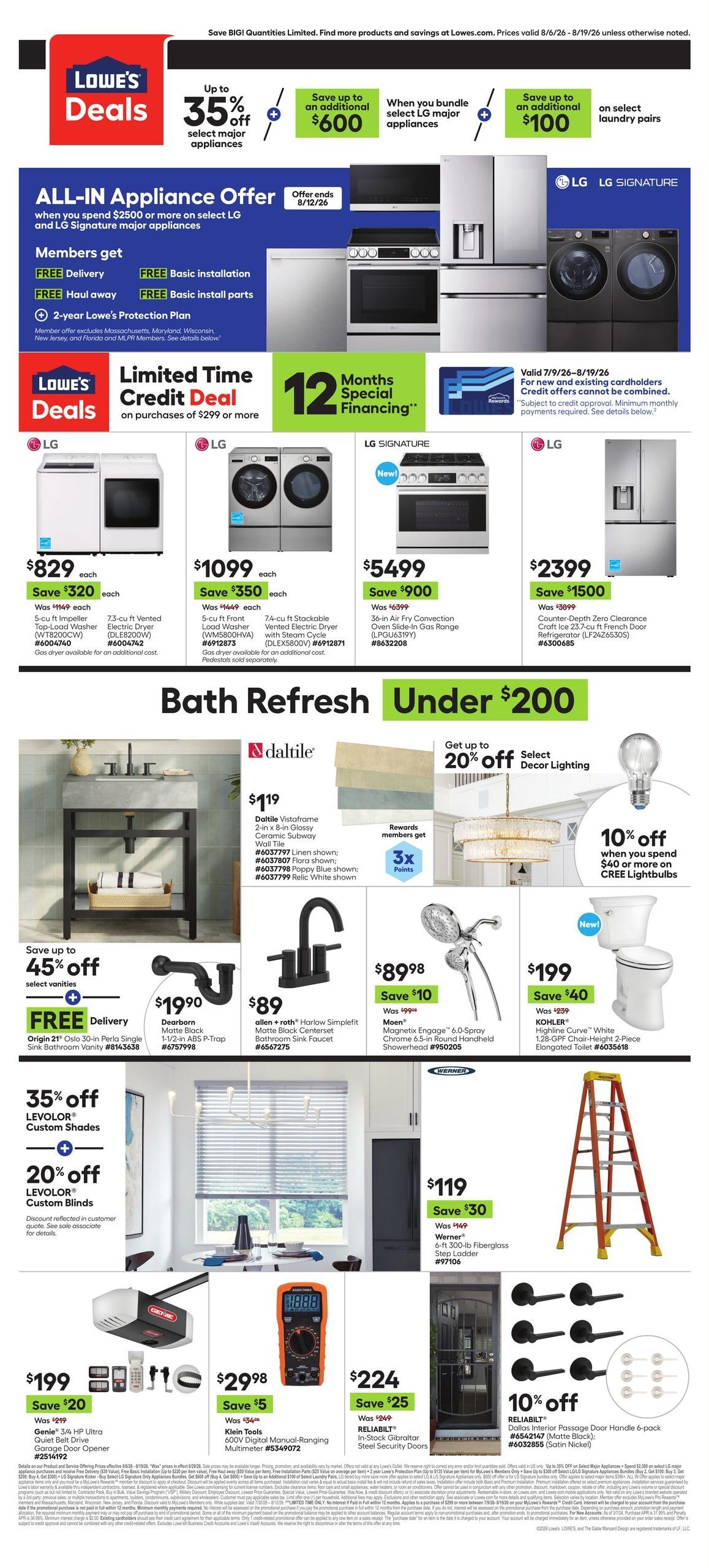 Lowe's (AZ) Weekly Ad August 6 - 19, 2026