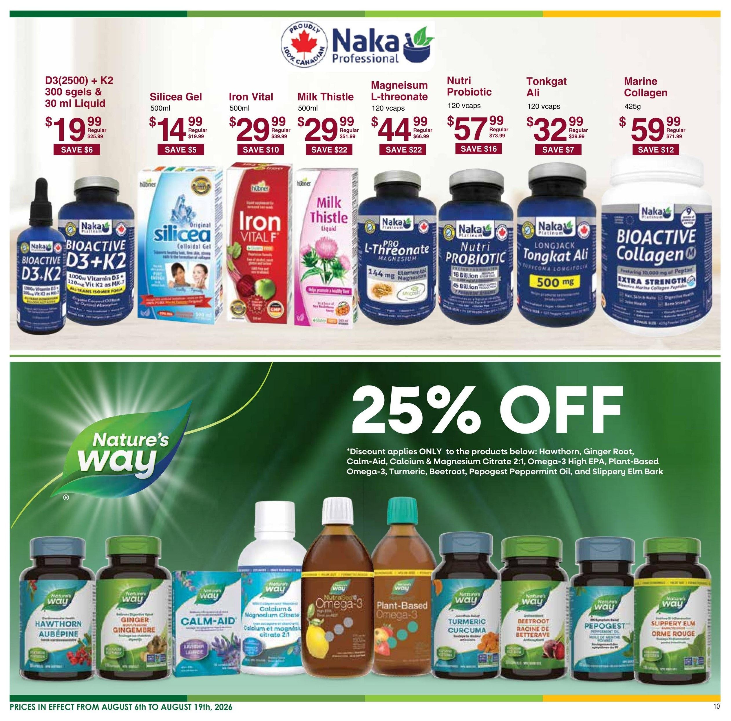 Nature's Emporium Flyer August 6 to 19