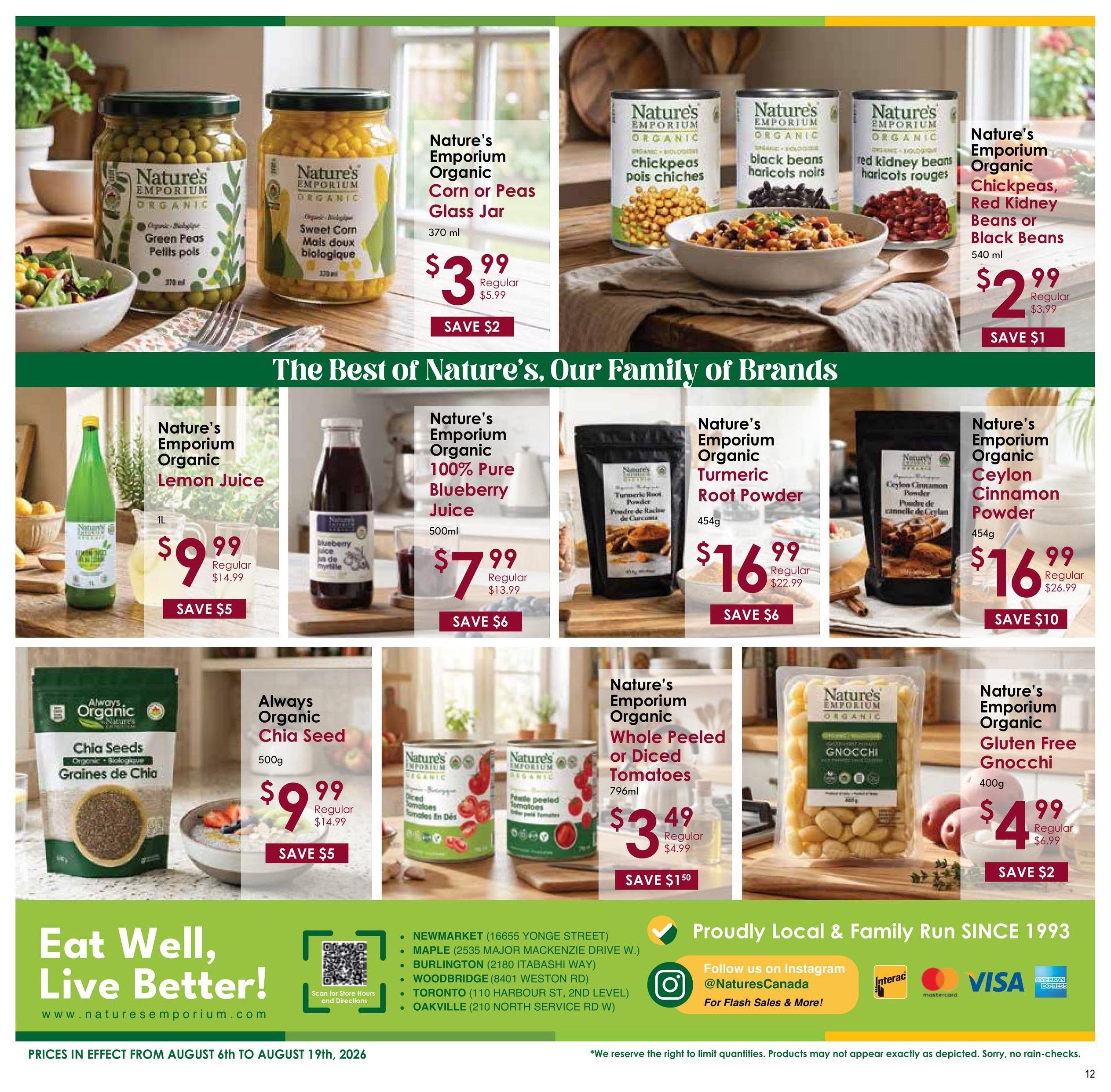 Nature's Emporium Flyer August 6 to 19