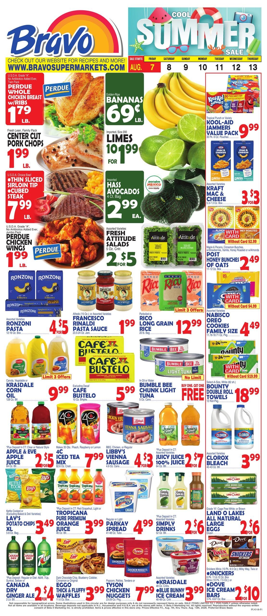 Bravo Supermarket (NJ, PA) Weekly Ad August 7 - 13, 2026