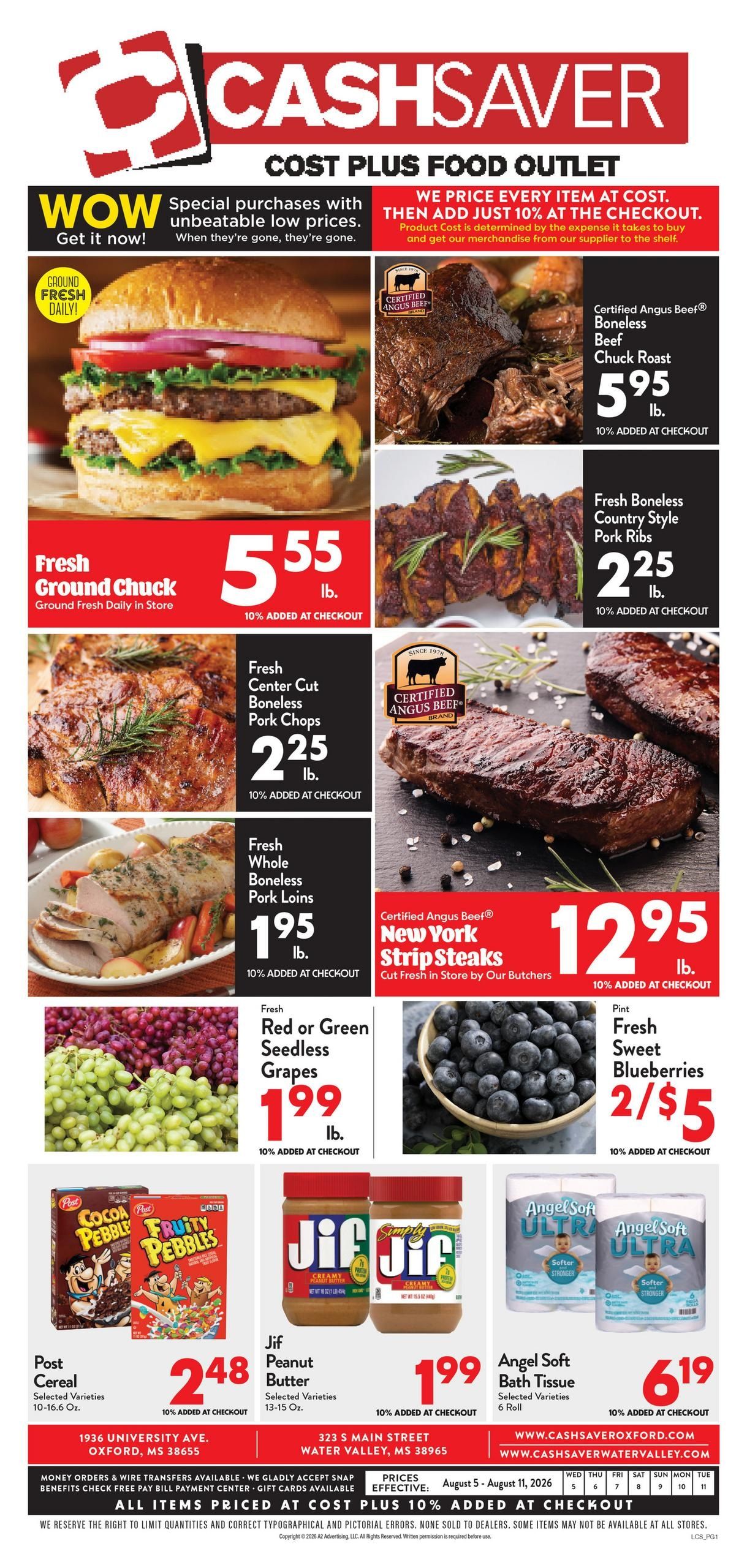 Larson's Cash Saver (Holly Springs–Mount Pleasant Area, MS) Weekly Ad August 5 - 11, 2026