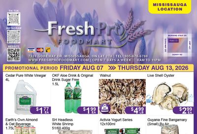 FreshPro Foodmart (Mississauga) Flyer August 7 to 13
