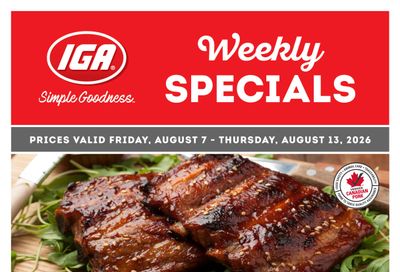 IGA Stores of BC Flyer August 7 to 13