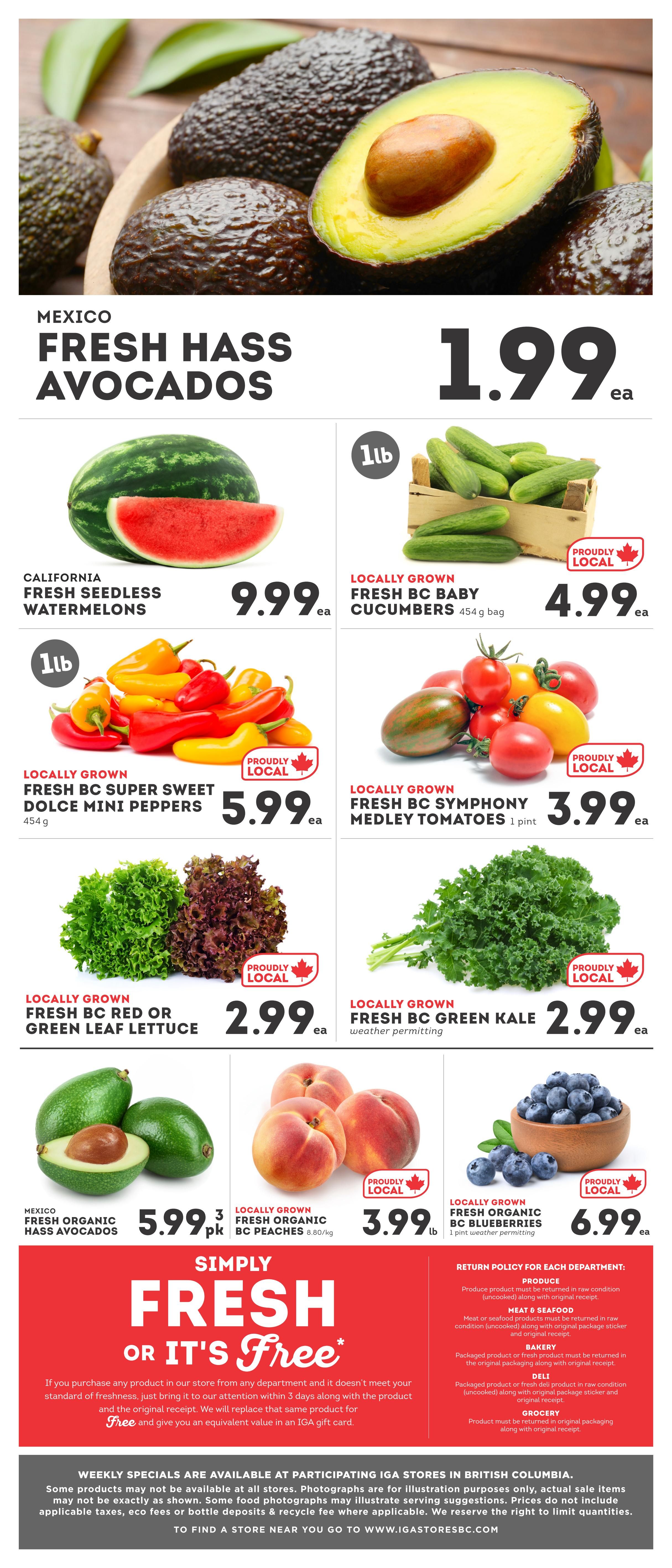 IGA Stores of BC Flyer August 7 to 13
