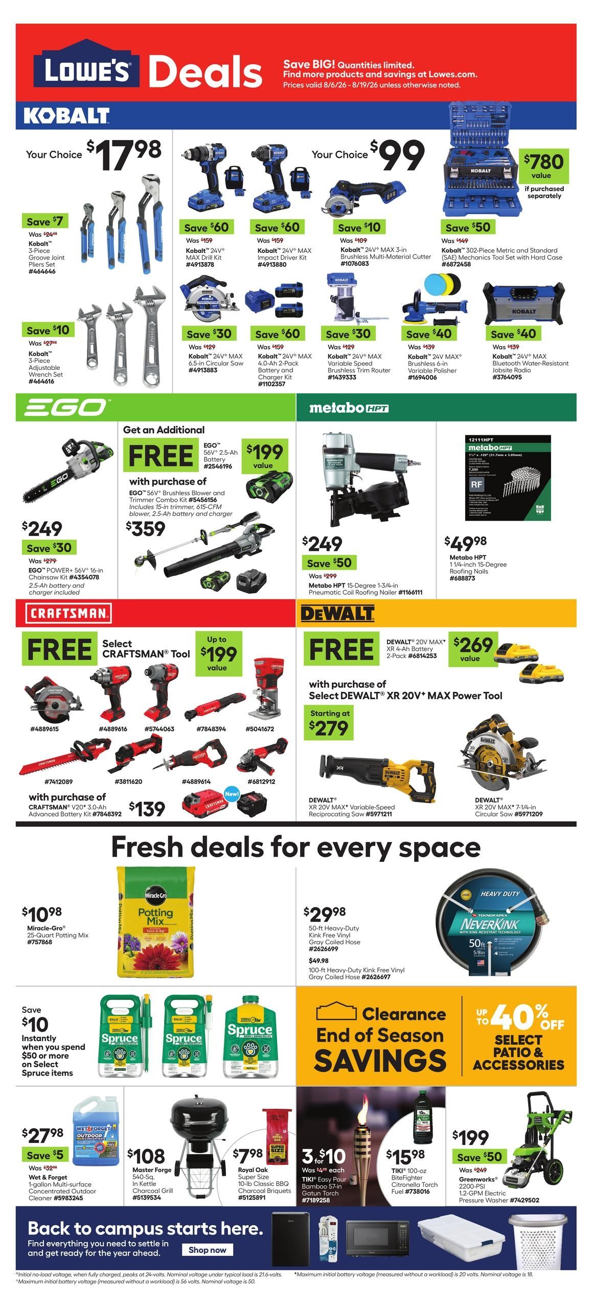 Lowe's (Honolulu–Fort Shafter Area, HI) Weekly Ad August 6 - 19, 2026