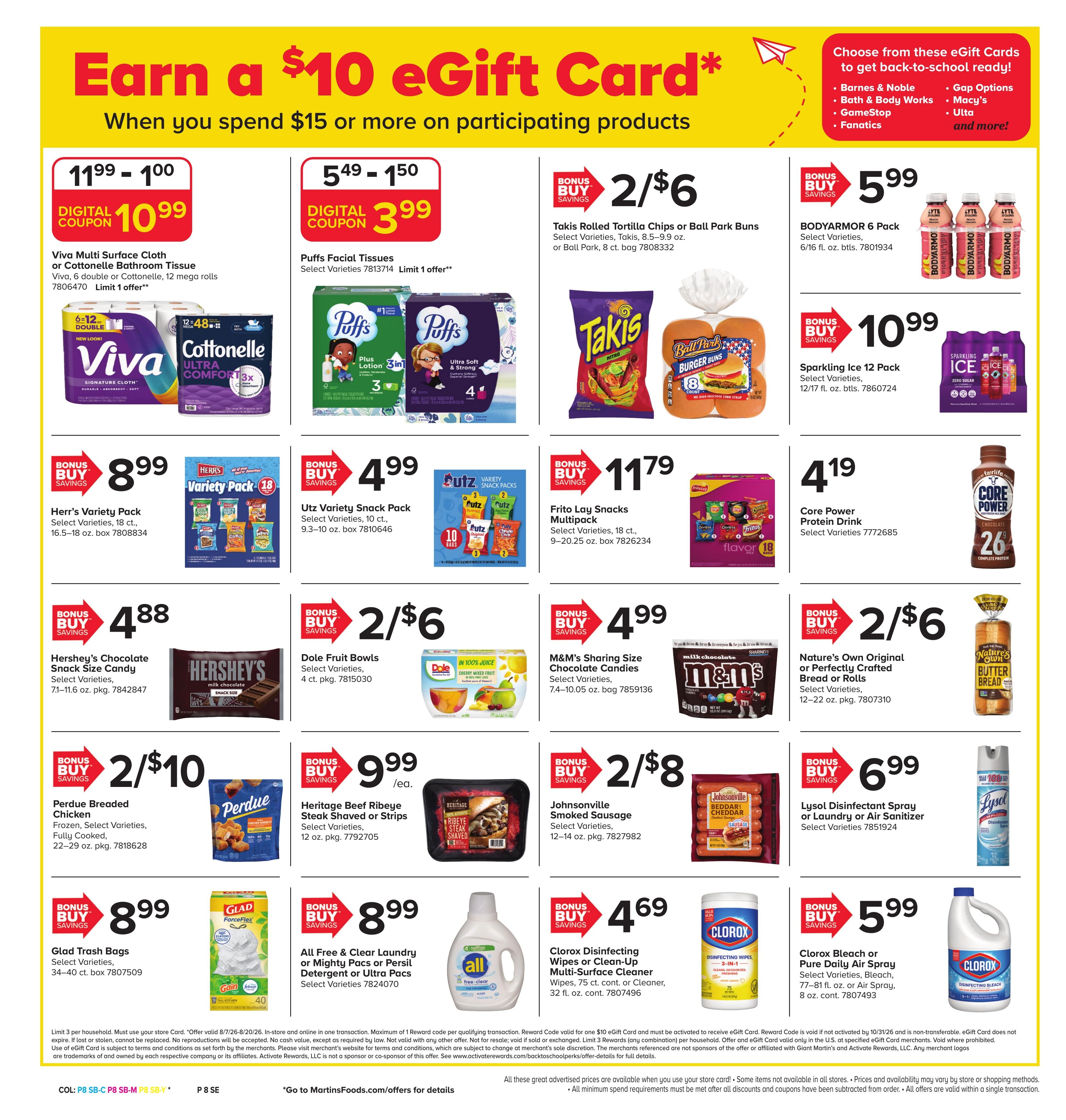 Martin's Food Market (State College–Altoona Area, PA) Weekly Ad August 7 - 13, 2026