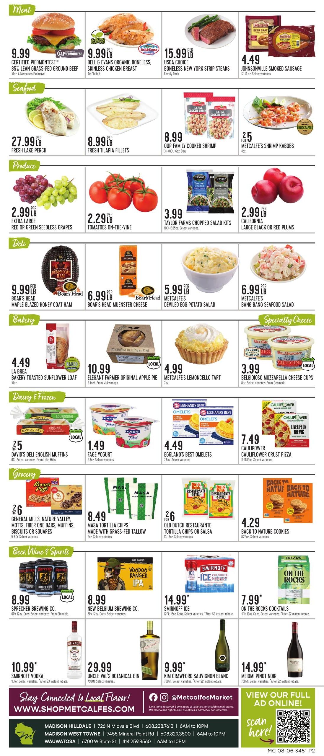 Metcalfe's (Madison–Milwaukee Area, WI) Weekly Ad August 6 - 12, 2026
