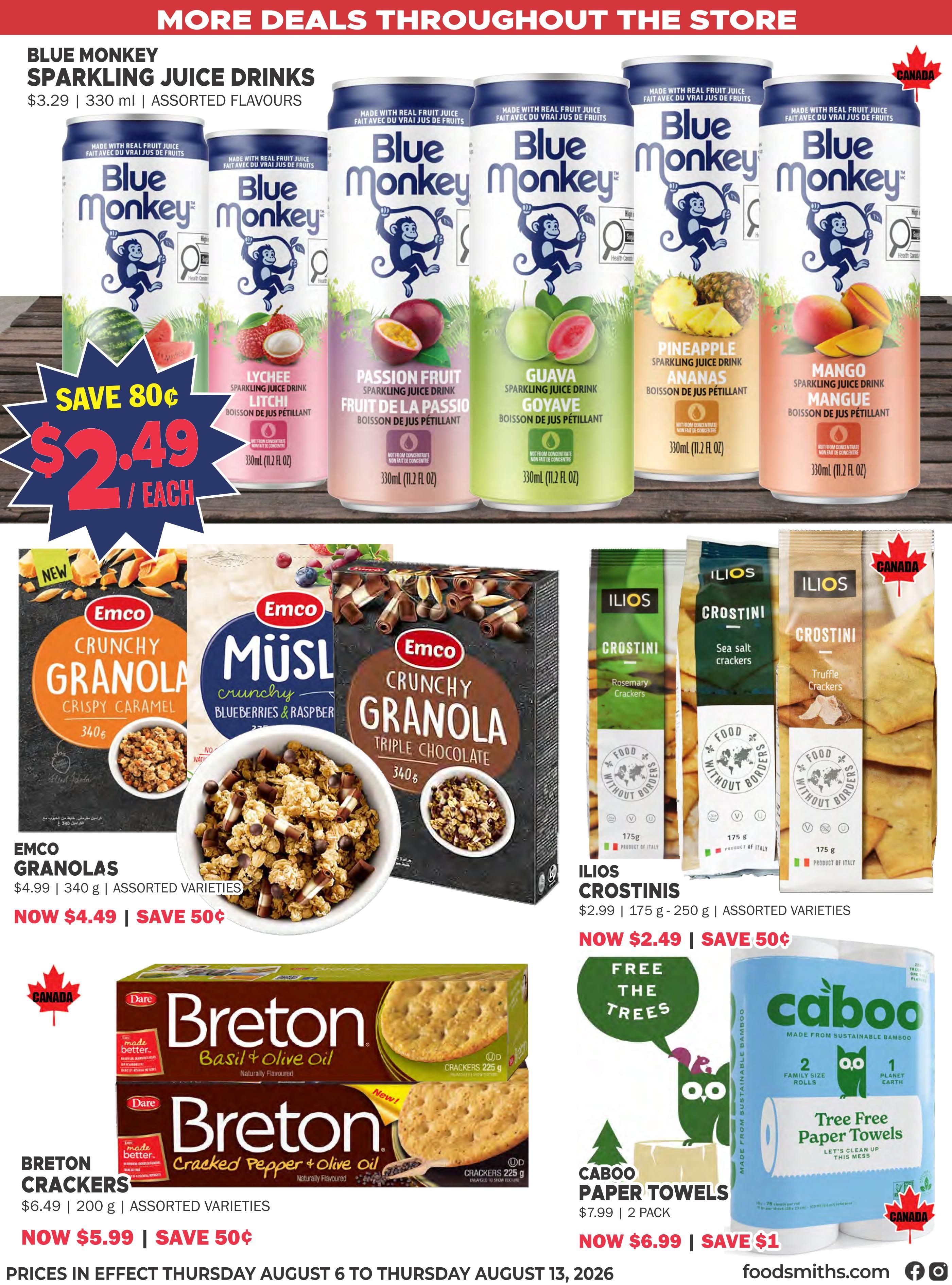Foodsmiths Flyer August 6 to 13