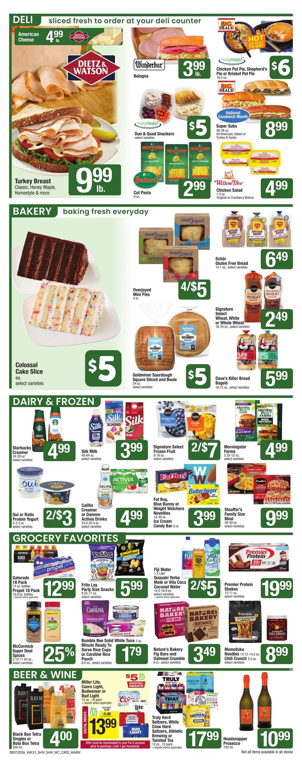 Shaw's (New Bedford Area, MA) Weekly Ad August 7 - 13, 2026