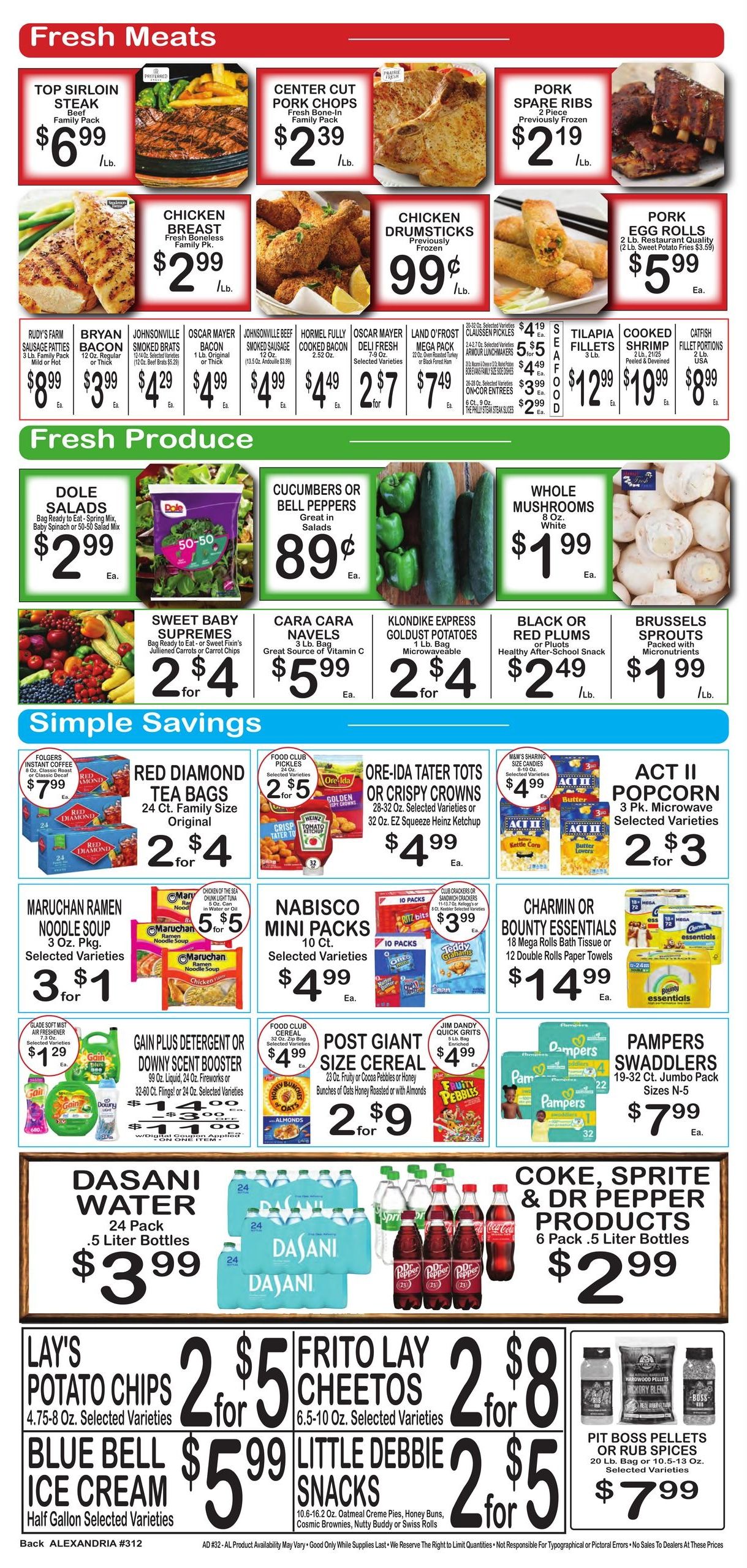 Alexandria Foodland (Anniston–Centre Area, AL) Weekly Ad August 5 - 11, 2026