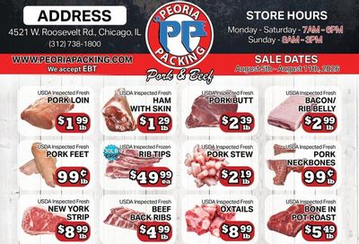 Peoria Packing Butcher Shop (Chicago Area, IL) Weekly Ad August 5 - 11, 2026