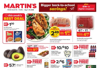 Martin's Food Market (Baker Area, WV) Weekly Ad August 7 - 13, 2026