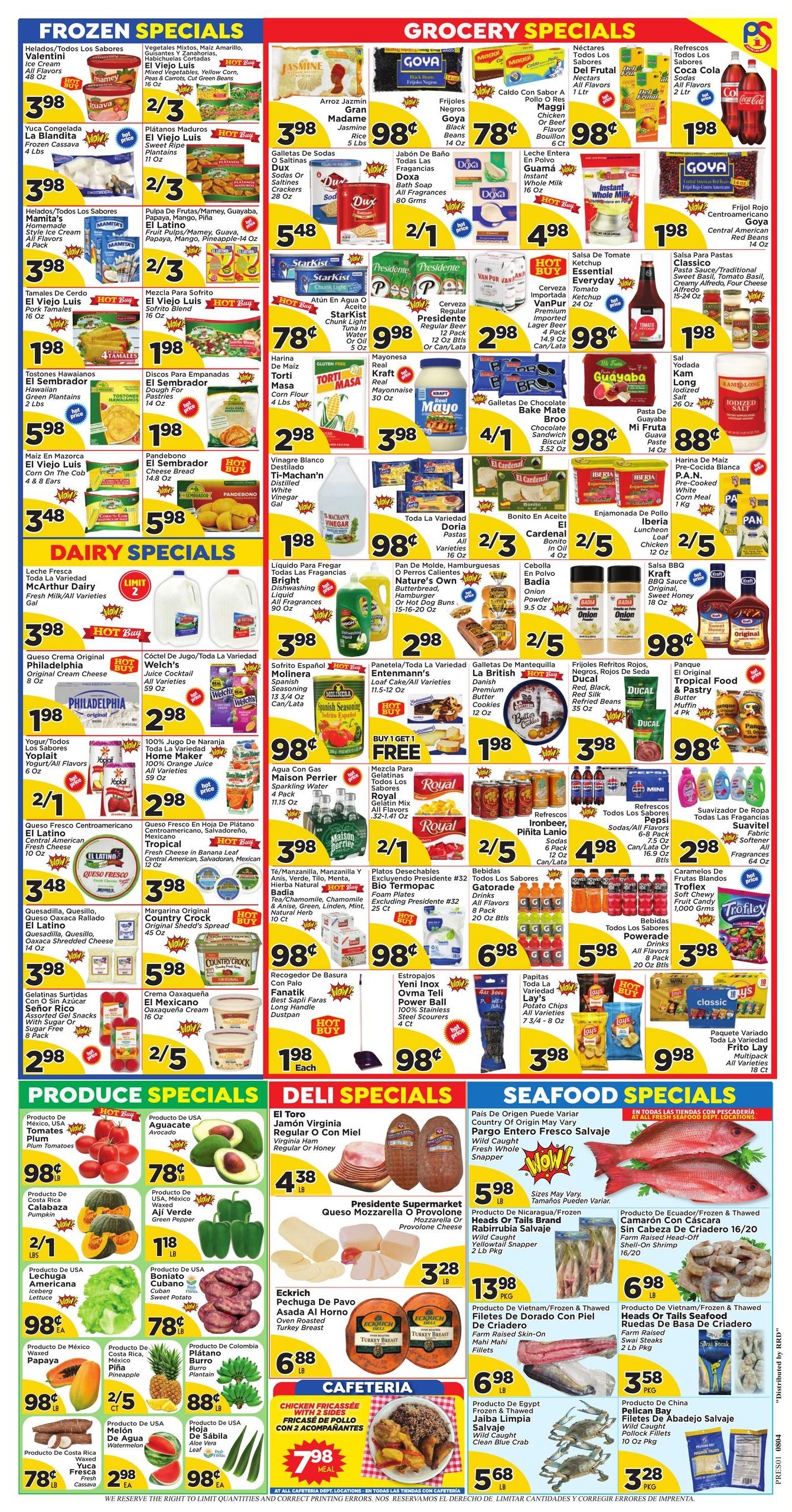 Presidente Supermarkets (Miami–Hialeah Area, FL) Weekly Ad August 5 - 11, 2026