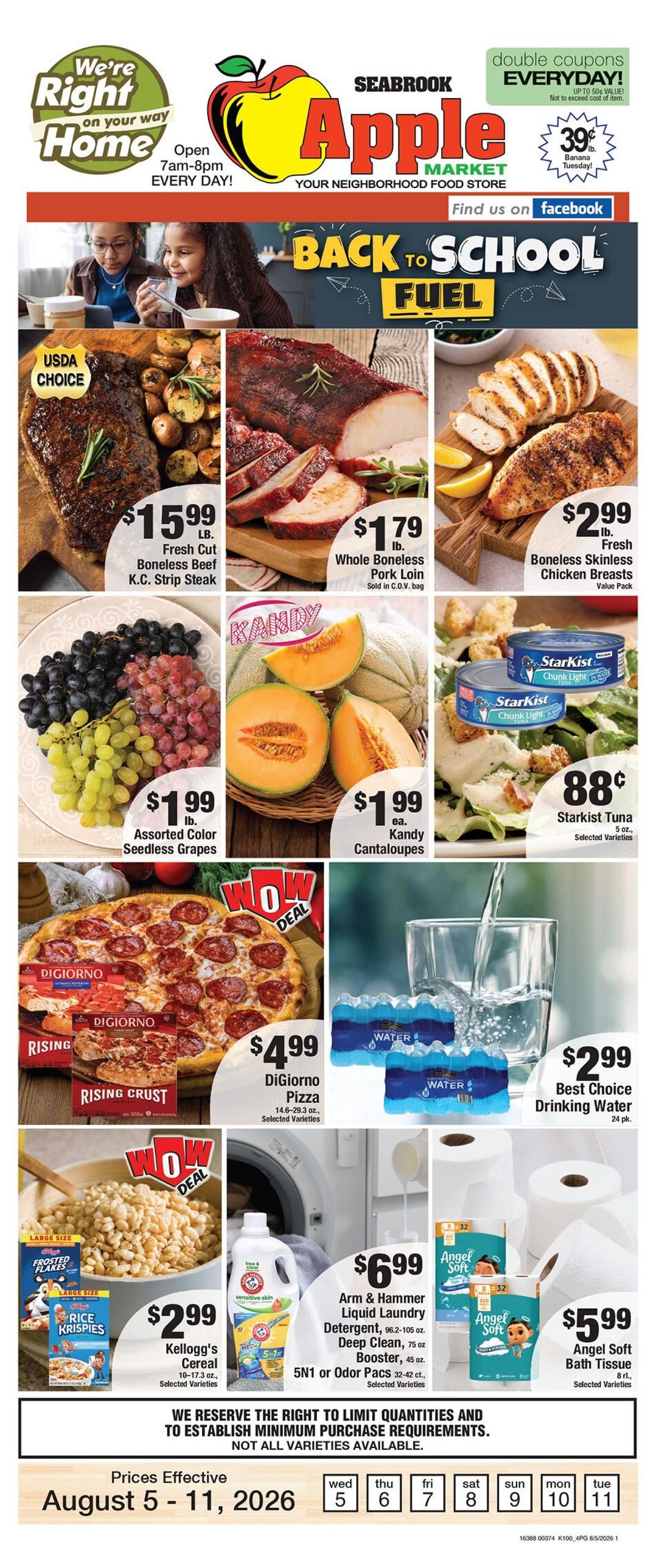 Seabrook Apple Market Weekly Ad August 5 - 11, 2026