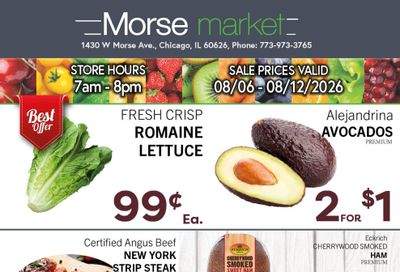 Morse Fresh Market Weekly Ad August 6 - 12, 2026