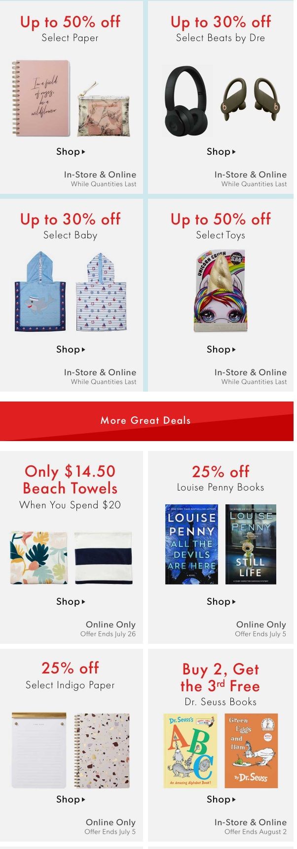Chapters Indigo Online Deals of the Week June 29 to July 5
