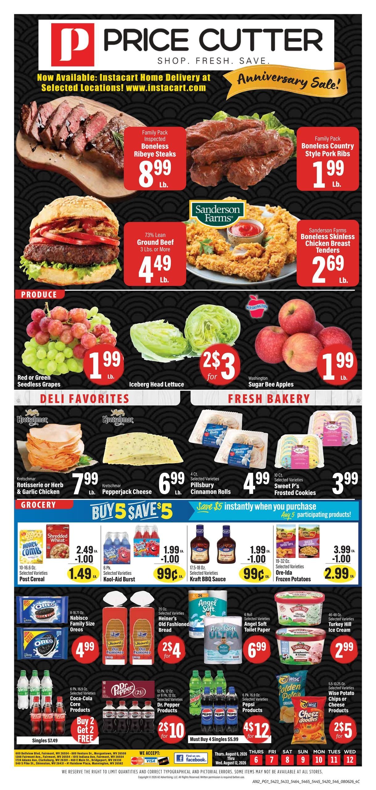 Price Cutter WV Weekly Ad August 6 - 12, 2026