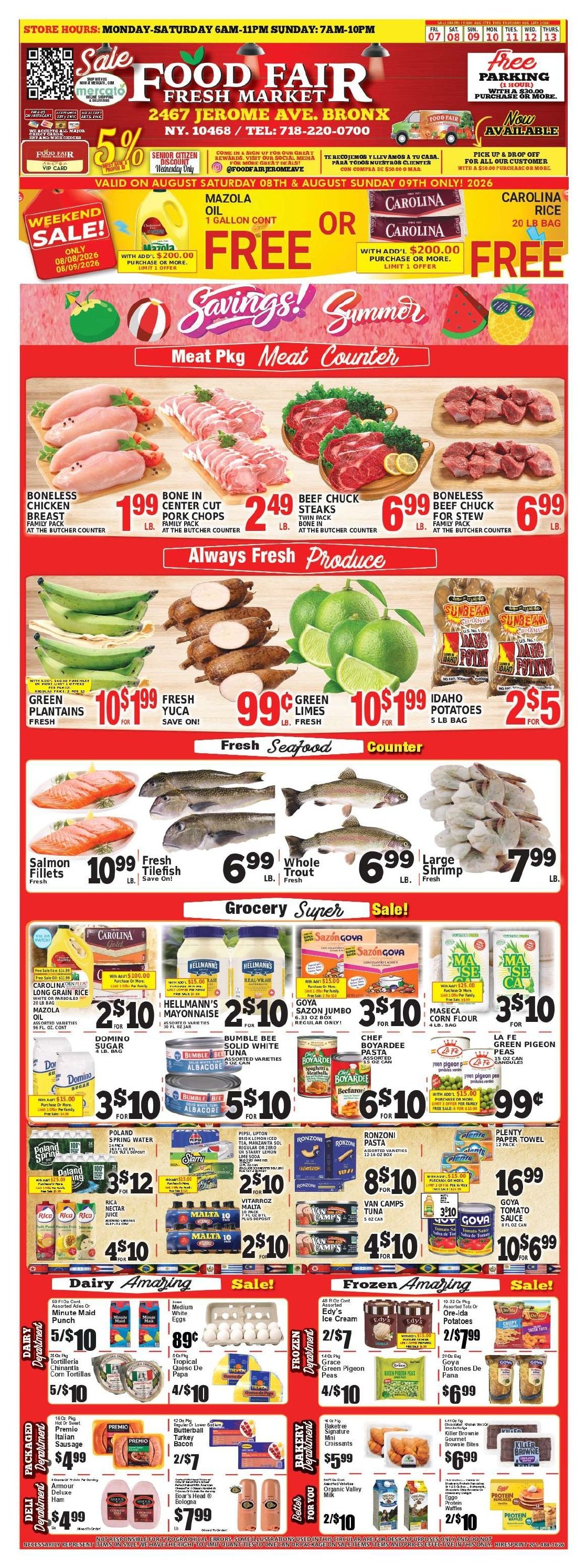 Food Fair Fresh Market Weekly Ad August 7 - 13, 2026