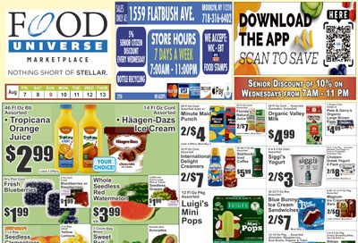 Food Universe (1559 Flatbush Avenue, Brooklyn, NY) Weekly Ad August 7 - 13, 2026