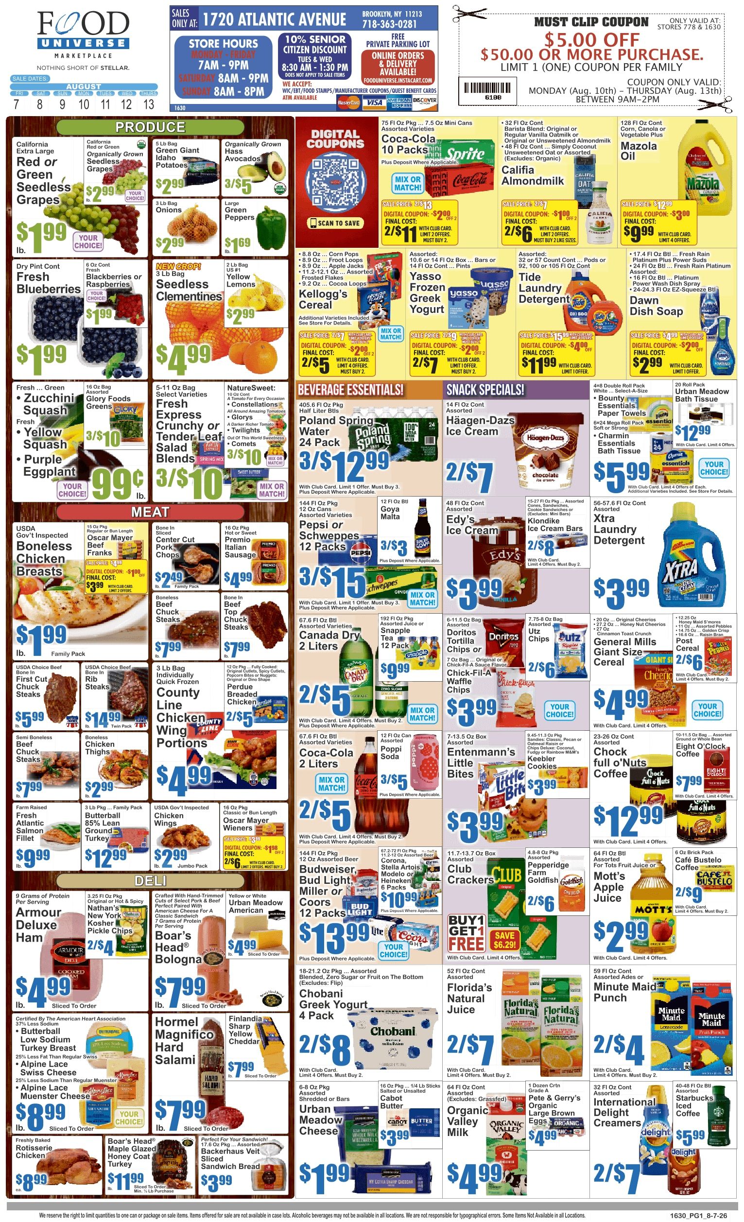 Food Universe (1720 Atlantic Ave., Brooklyn, NY) Weekly Ad August 7 - 13, 2026