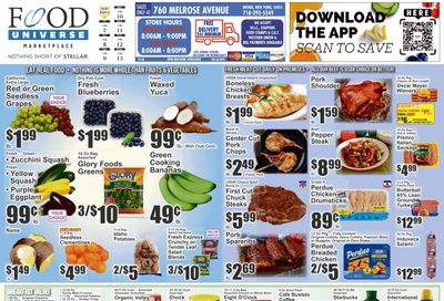 Food Universe (760 Melrose Ave., Bronx, NY) Weekly Ad August 7 - 13, 2026