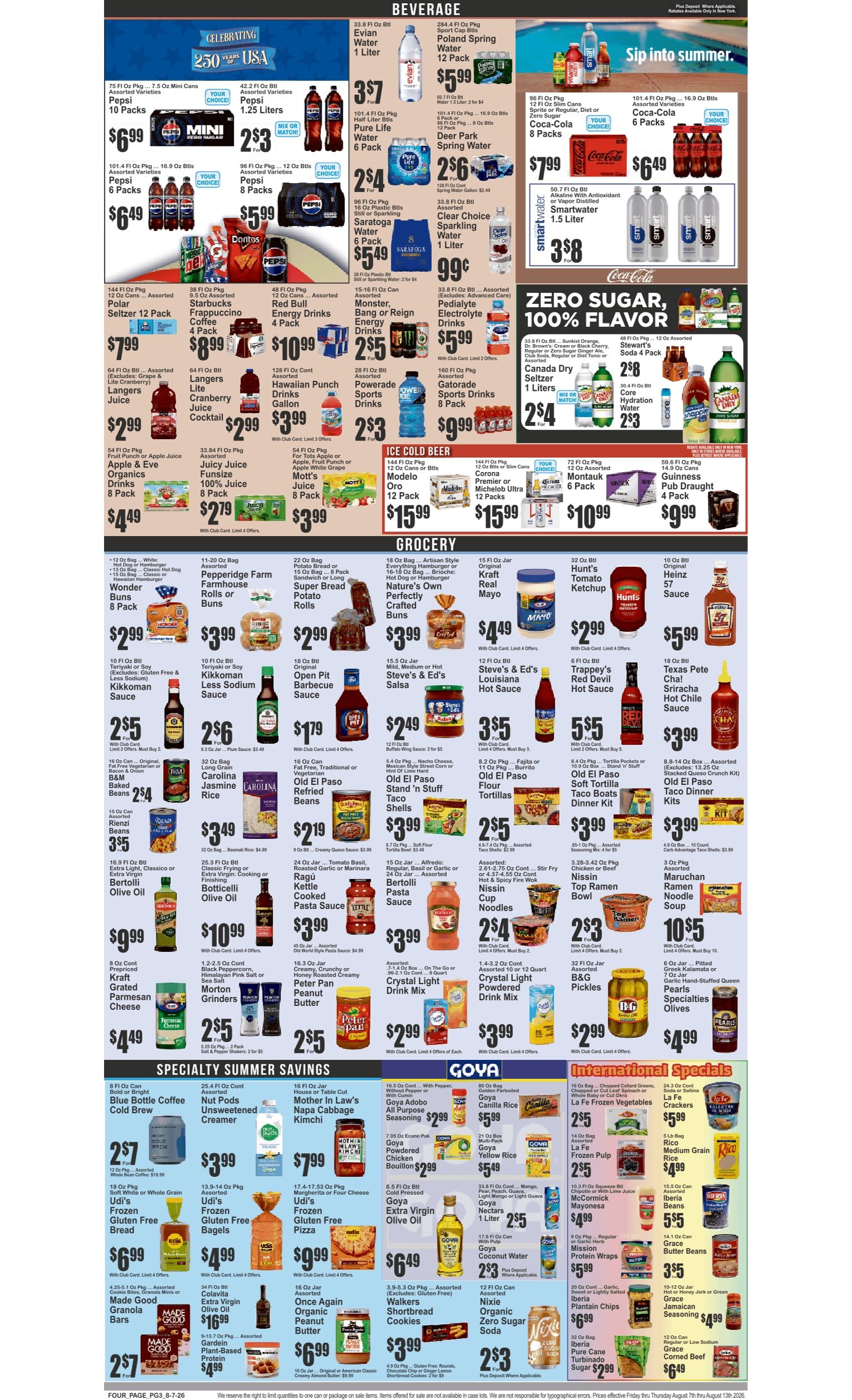 Food Universe (760 Melrose Ave., Bronx, NY) Weekly Ad August 7 - 13, 2026