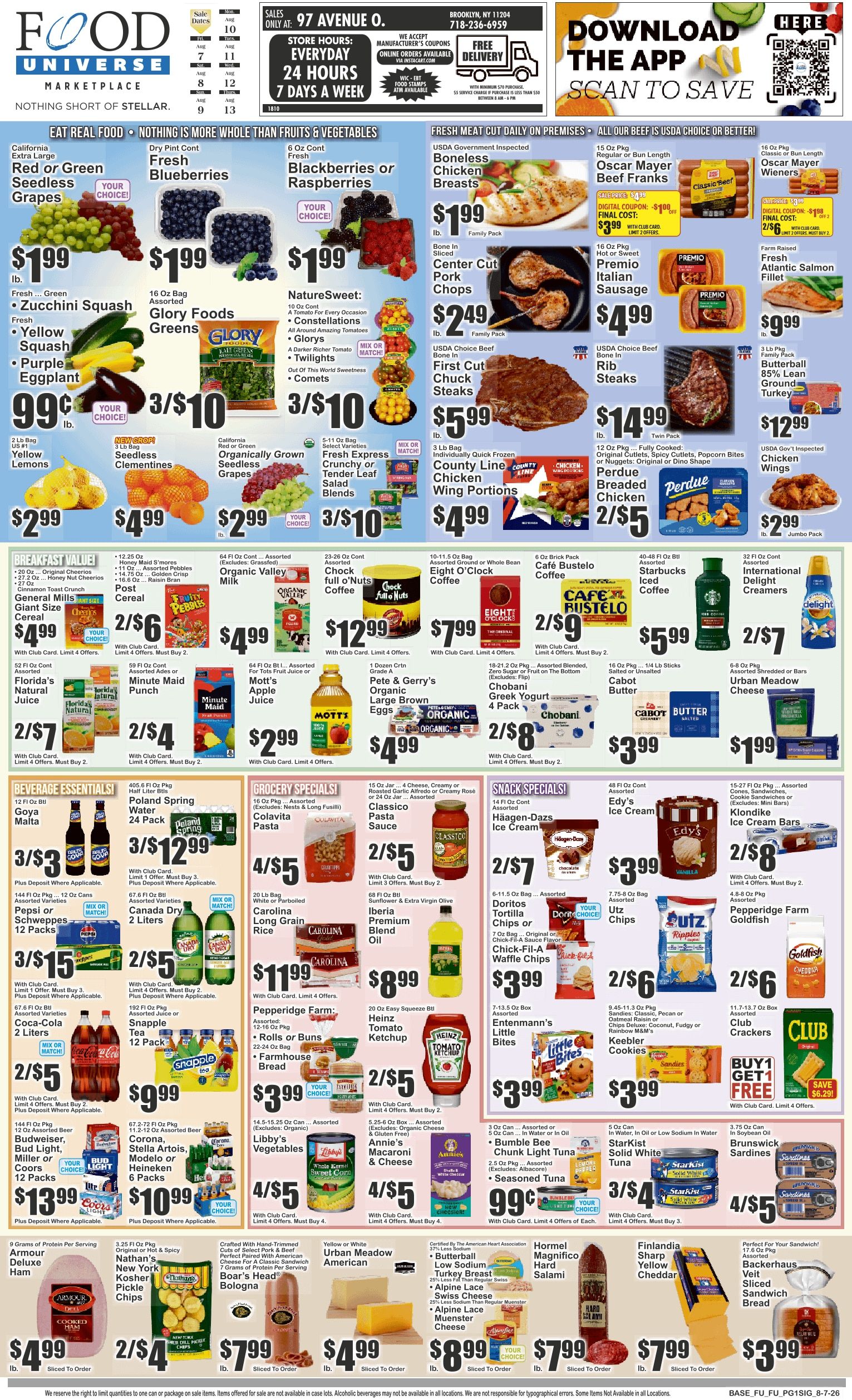 Food Universe (97 Avenue O, Brooklyn, NY) Weekly Ad August 7 - 13, 2026