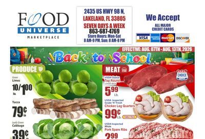 Food Universe (Lakeland, FL) Weekly Ad August 7 - 13, 2026