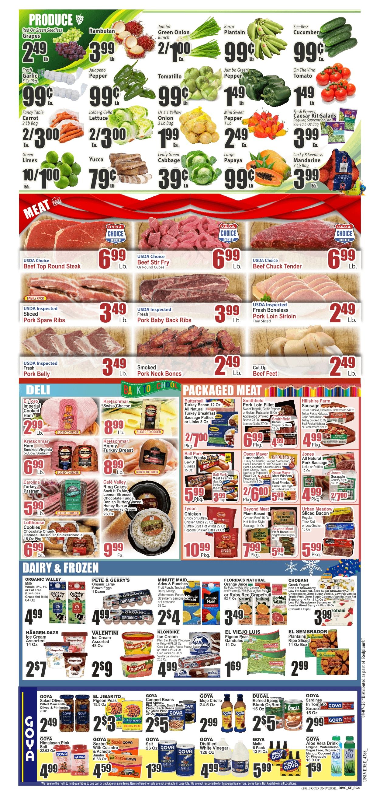 Food Universe (Lakeland, FL) Weekly Ad August 7 - 13, 2026