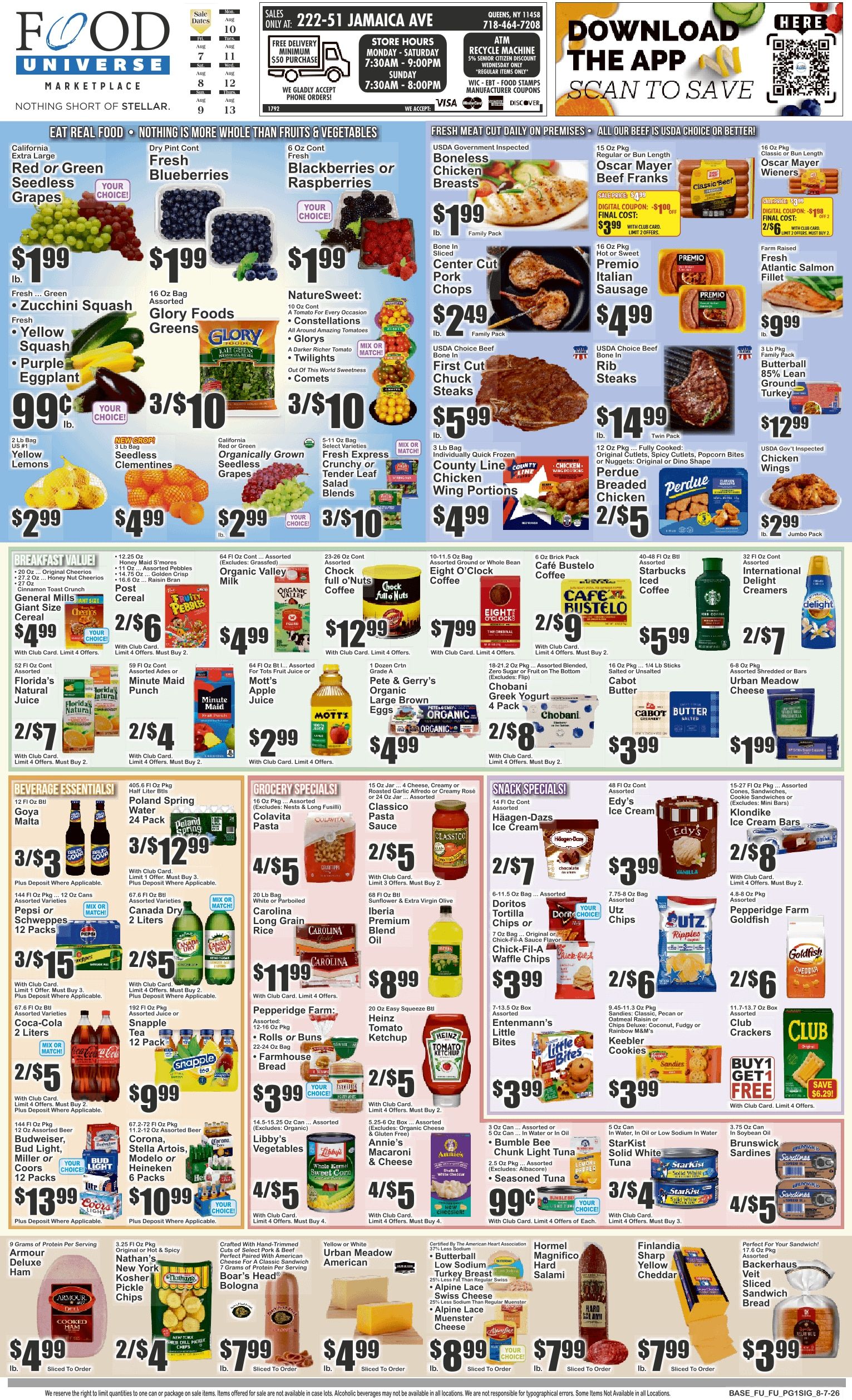 Food Universe (Queens Village, NY) Weekly Ad August 7 - 13, 2026