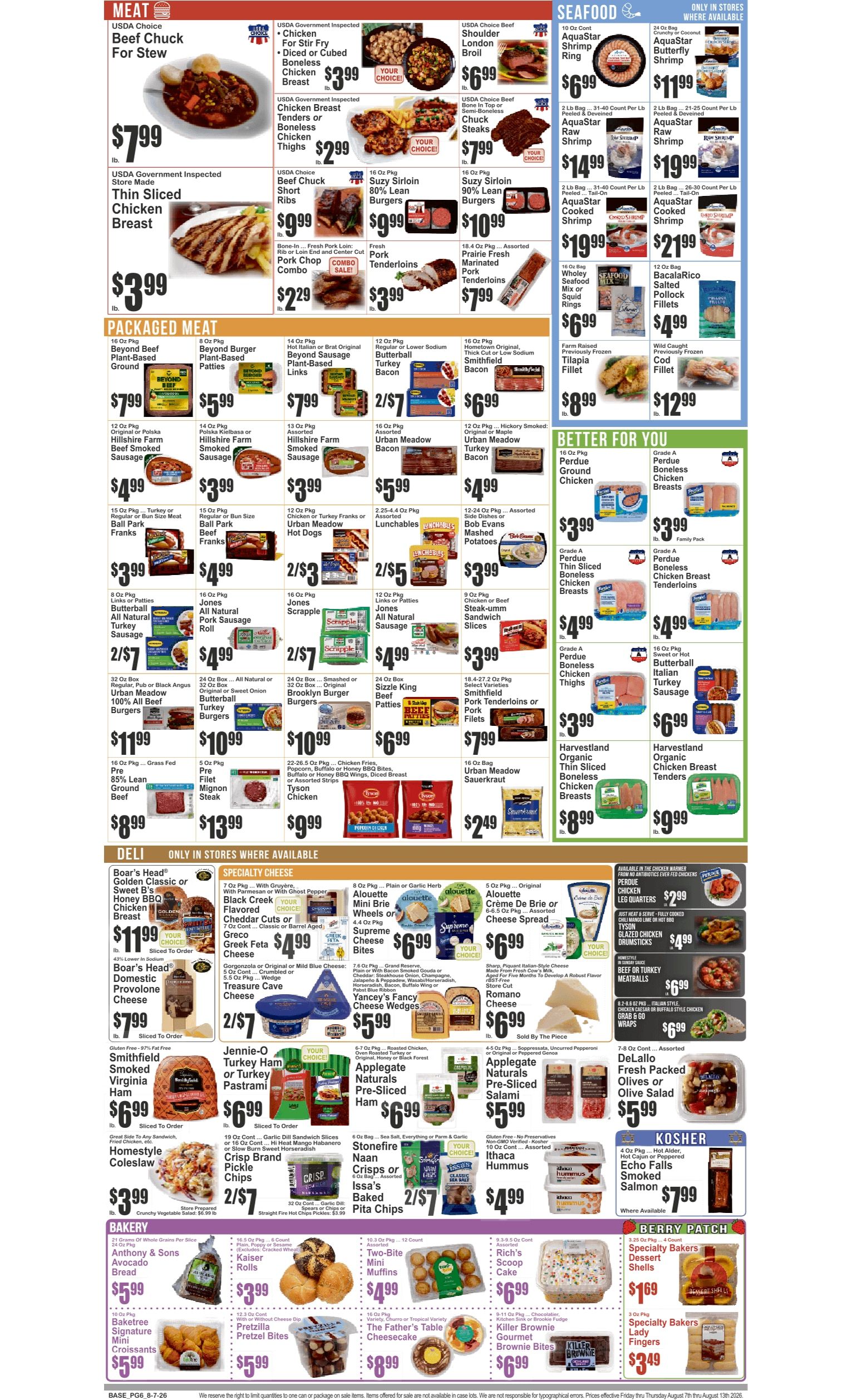Food Universe (Waterbury, CT) Weekly Ad August 7 - 13, 2026