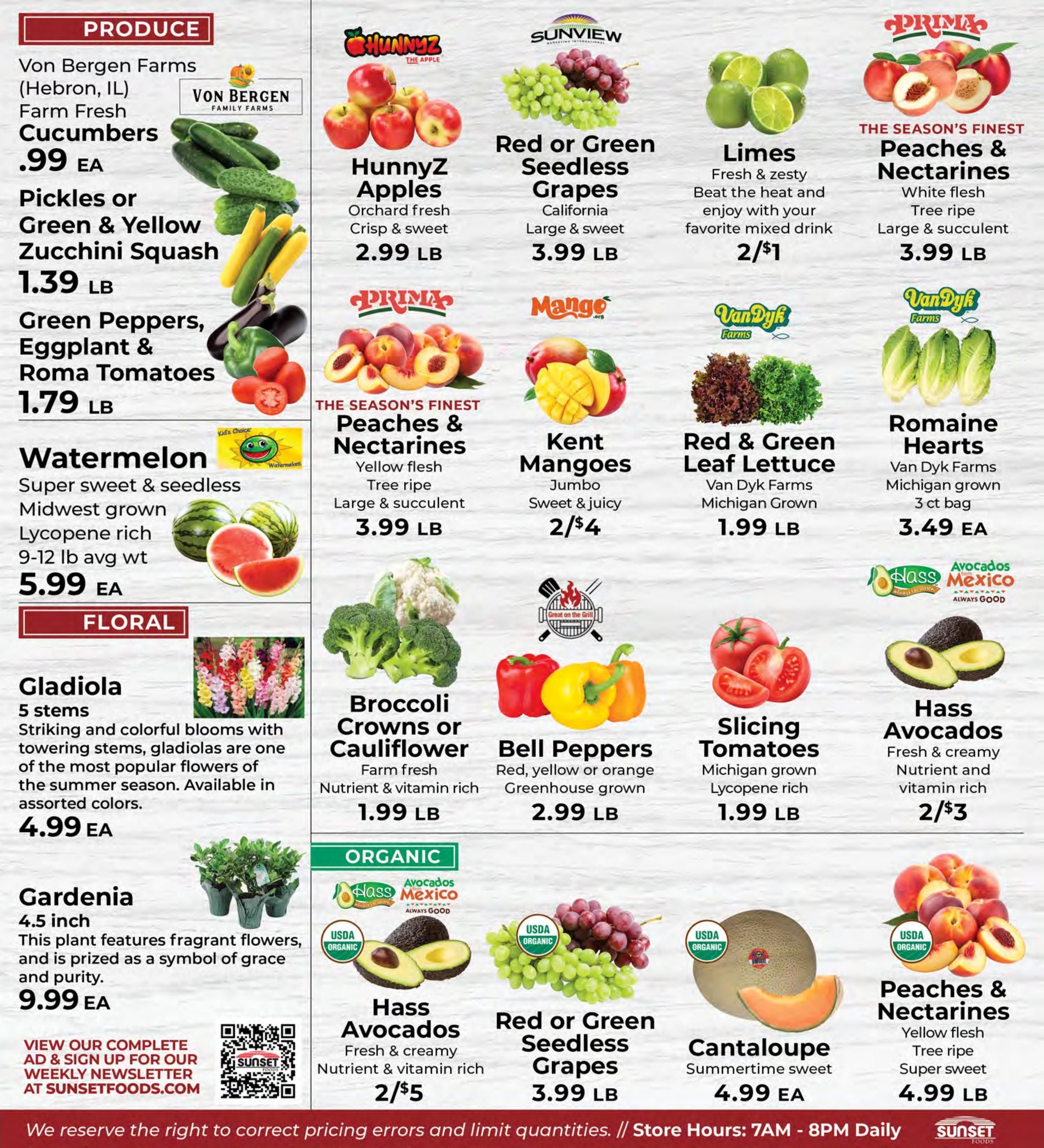Sunset Foods Weekly Ad August 5 - 11, 2026
