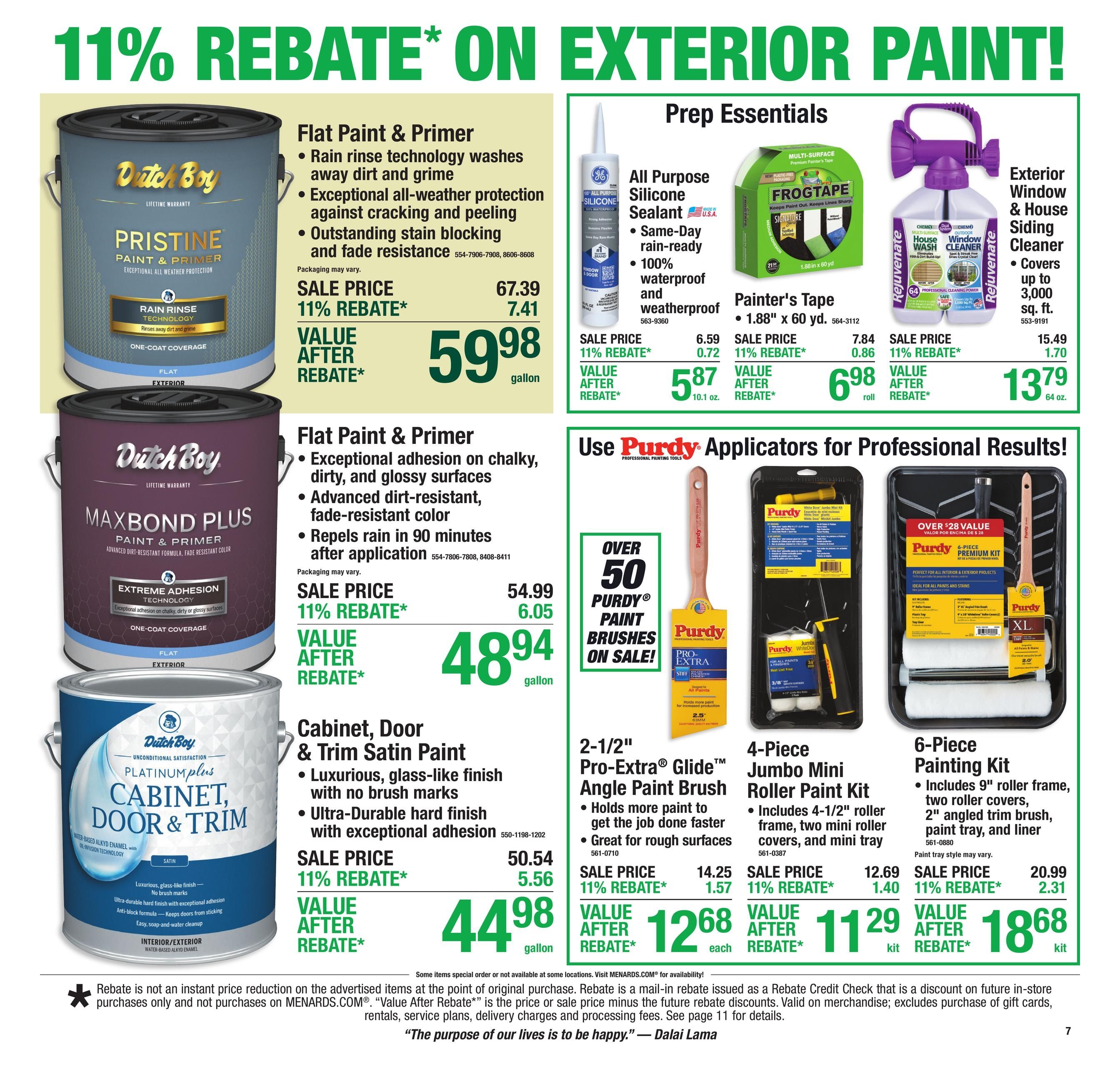 Menards (Traverse City Area, MI) 11% Rebate Sale Weekly Ad August 6 - 17, 2026