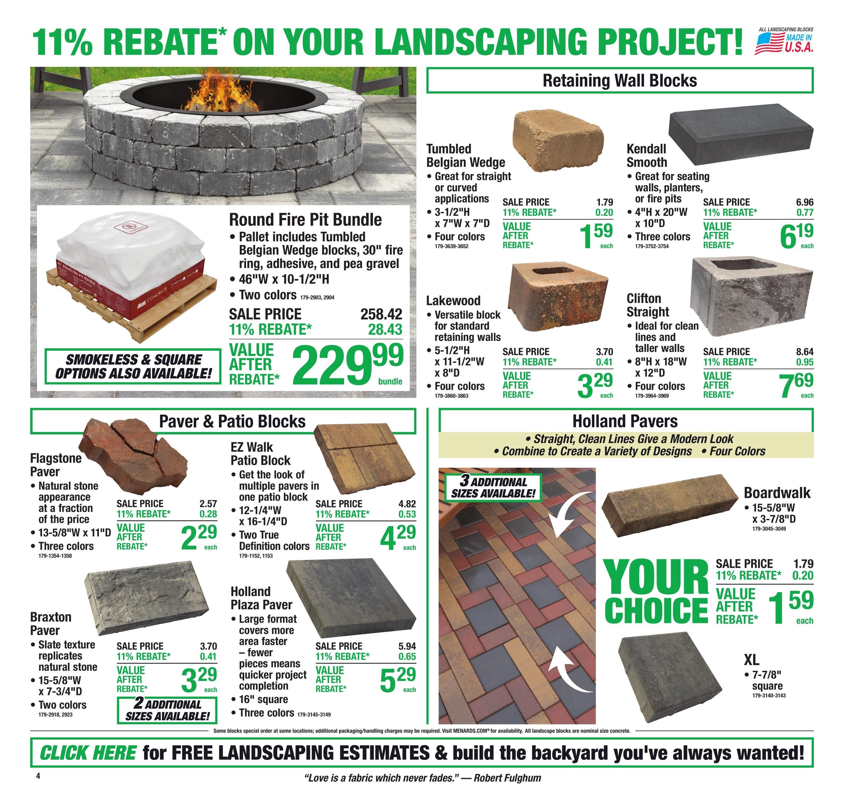 Menards (Traverse City Area, MI) 11% Rebate Sale Weekly Ad August 6 - 17, 2026