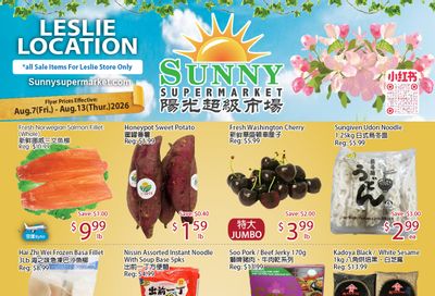 Sunny Supermarket (Leslie) Flyer August 7 to 13