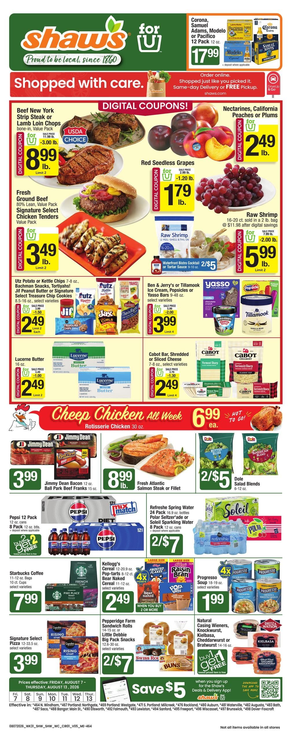 Shaw's (ME) Weekly Ad August 7 - 13, 2026