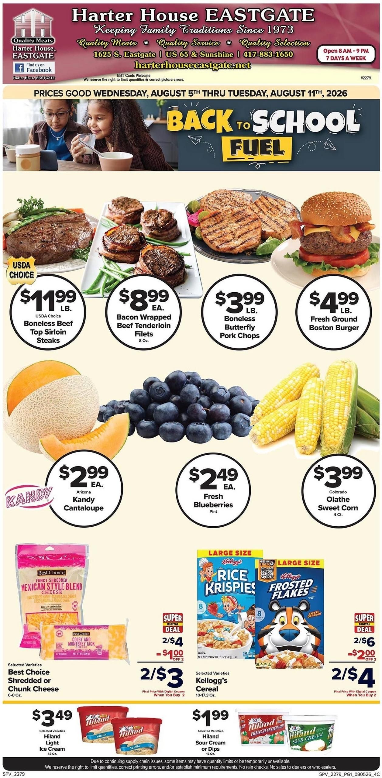 Harter House Eastgate Weekly Ad August 5 - 11, 2026