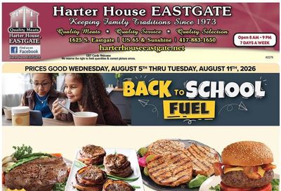 Harter House Eastgate Weekly Ad August 5 - 11, 2026