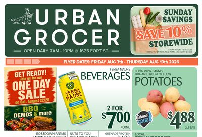 Urban Grocer Flyer August 7 to 13