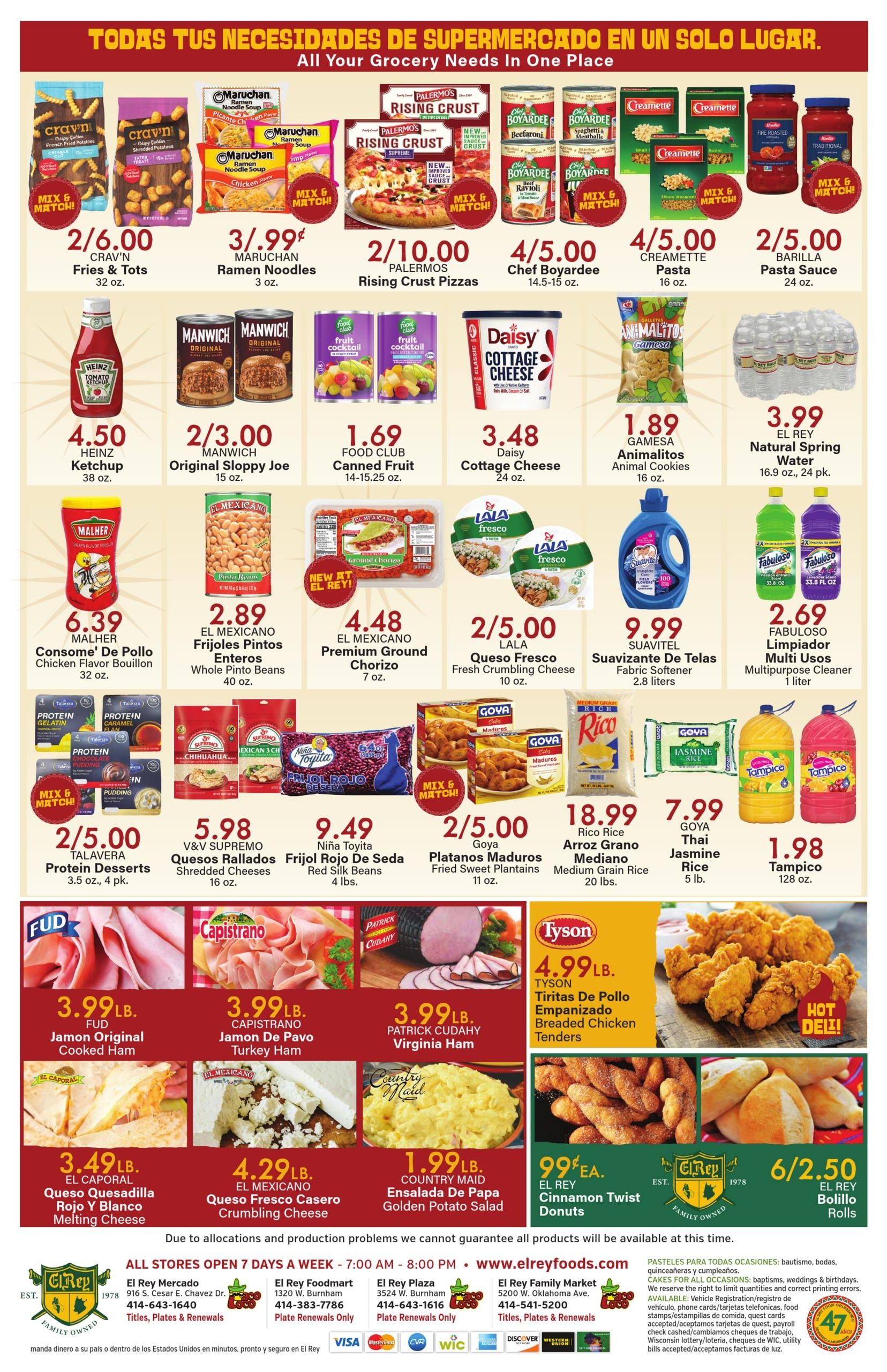 El Rey Foods Weekly Ad August 6 - 12, 2026
