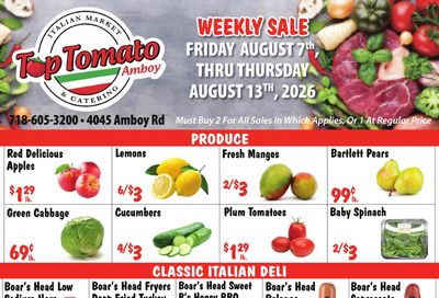 Top Tomato Amboy Weekly Ad August 7 - 13, 2026
