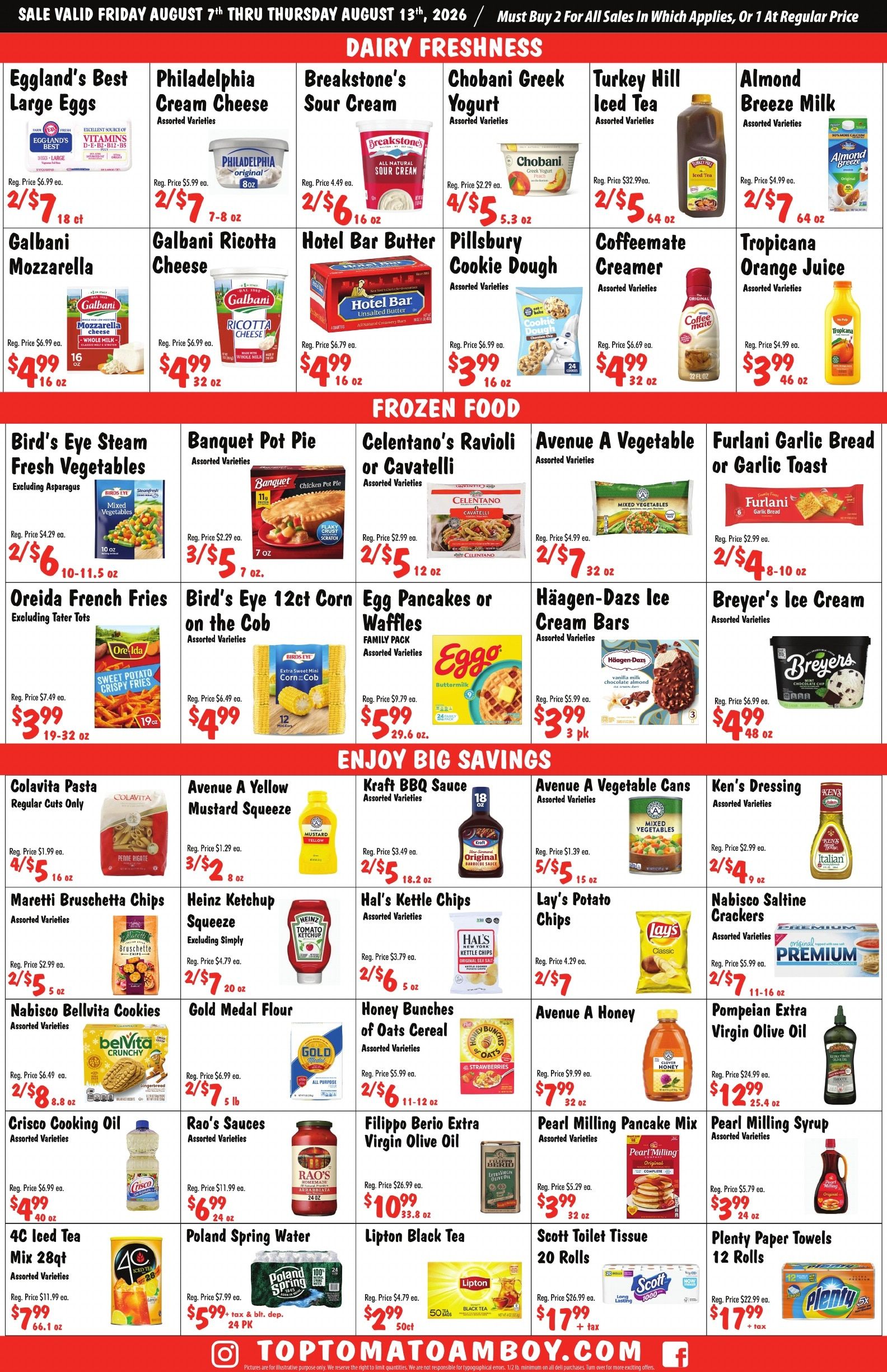 Top Tomato Amboy Weekly Ad August 7 - 13, 2026