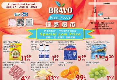 Bravo Fresh Foods Flyer August 7 to 13